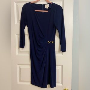 Navy Julie brown dress